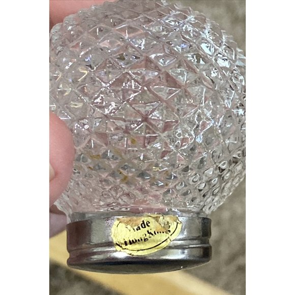 VINTAGE CLEAR GLASS HOBNAIL SALT & PEPPER SHAKERS "S" "P" Caps Vintage - Picture 7 of 12